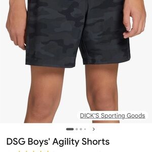 DSG Boys' Agility Shorts - Black Camo Print - Medium (10-12)